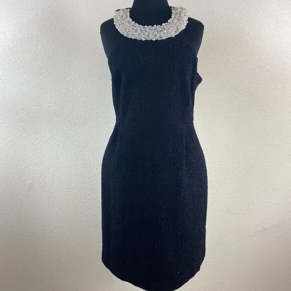 VINTAGE INC INTERNATIONAL CONCEPTS WOMEN BLACK AND SILVER DRESS SIZE 12 - Picture 3 of 16